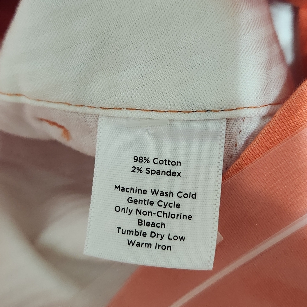 Talbots Woman Shorts Orange Salmon Summer Cotton NWOT 22W - Picture 7 of 12